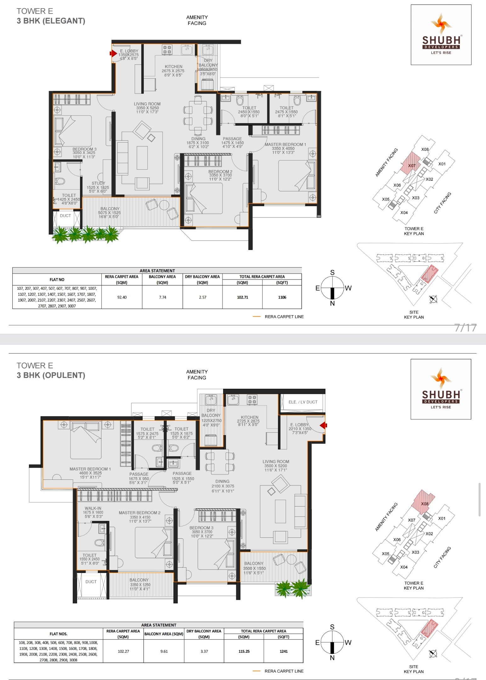 2 BHK 743 sqft floor plan